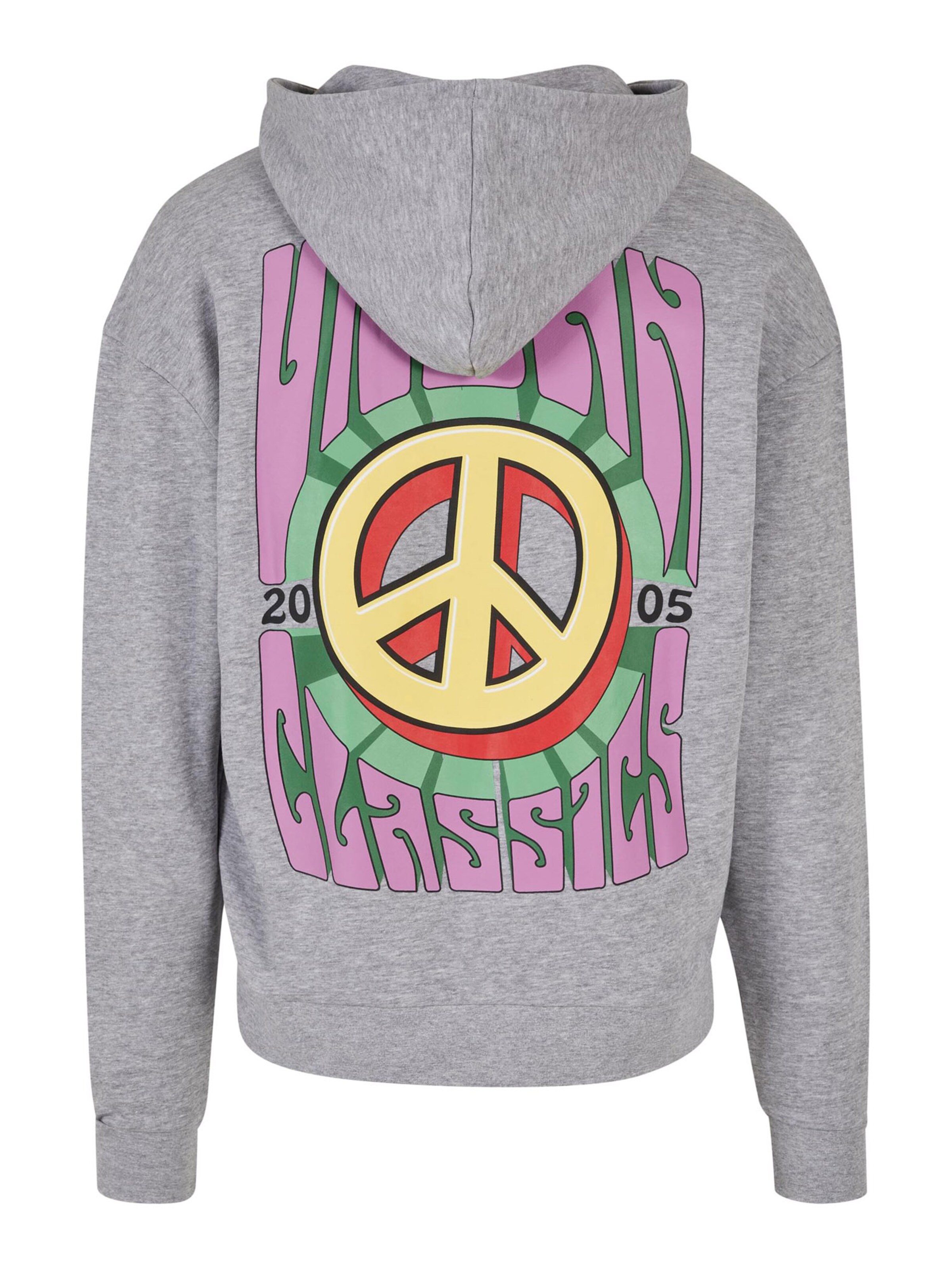 Sweat-shirt 'Big Peace' Urban Classics en gris