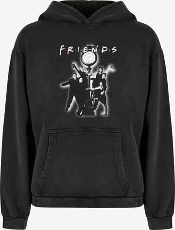 ABSOLUTE CULT Sweatshirt 'Friends - Clock Mono Photo' in Zwart: voorkant