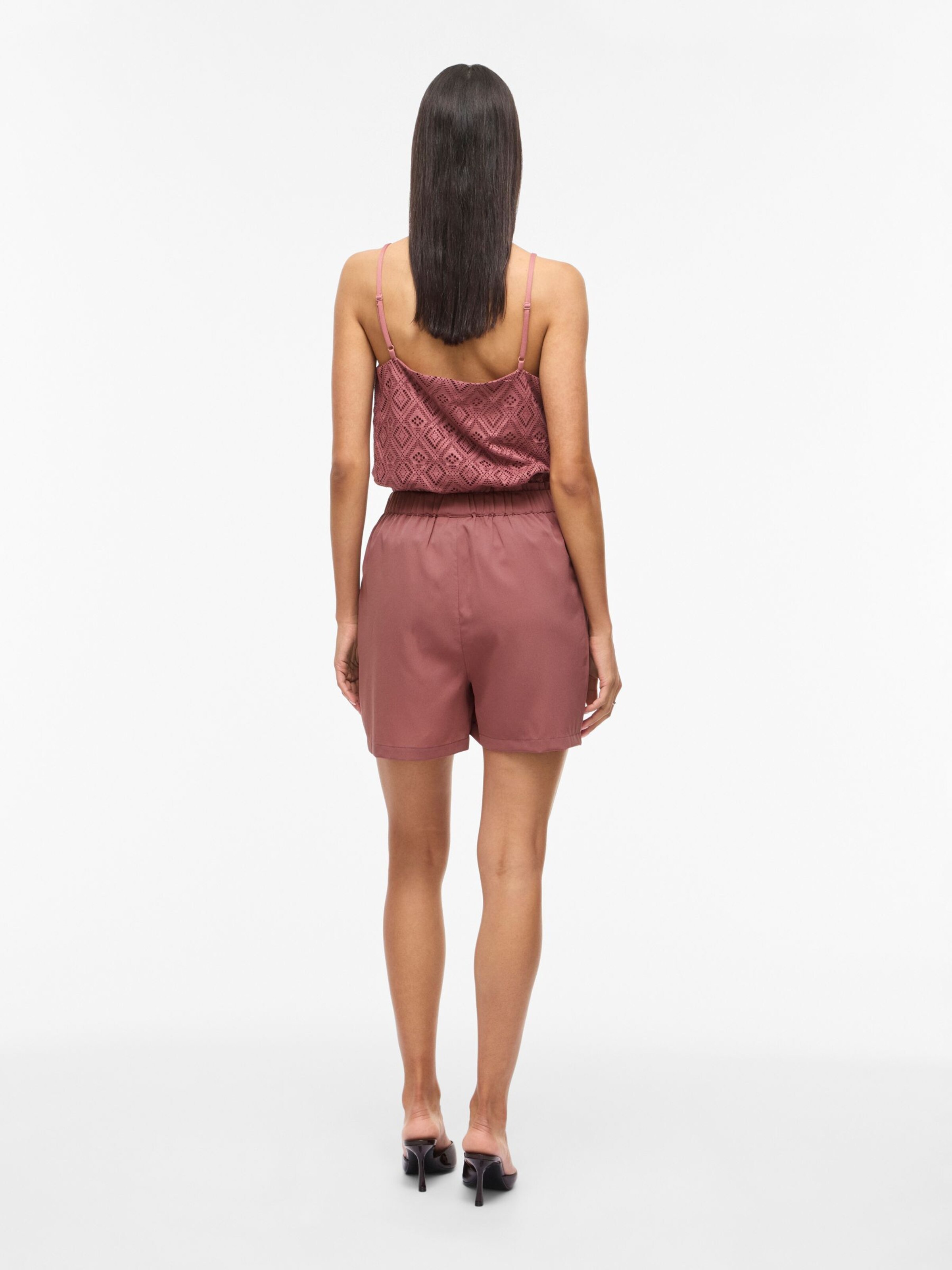 VILA Regular Broek 'VIMATHILDE' in Rood