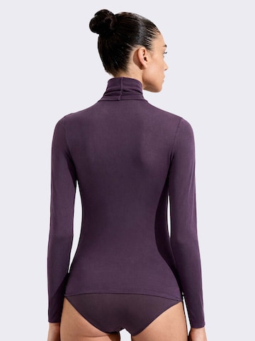 Maglietta intima 'Body Dolcevita Manica Lunga in Cashmere e Modal' di Ciocca in lilla