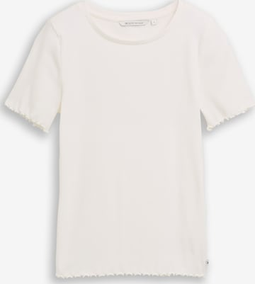 TOM TAILOR DENIM Shirt in White: front