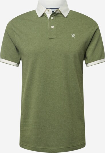Hackett London Tričko 'WOVEN' - olivová / bílá, Produkt