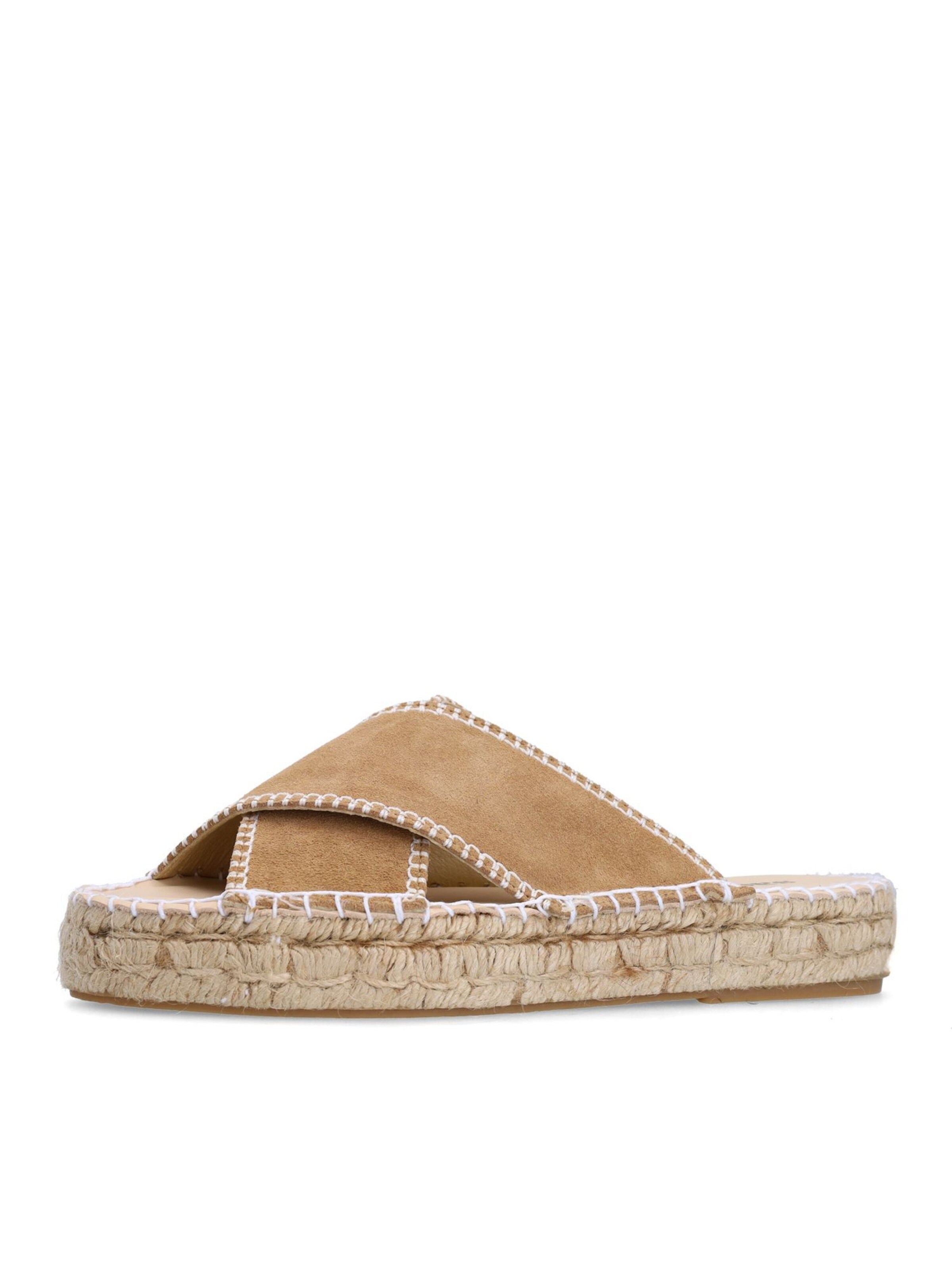 SACHA Muiltjes in Beige: voorkant