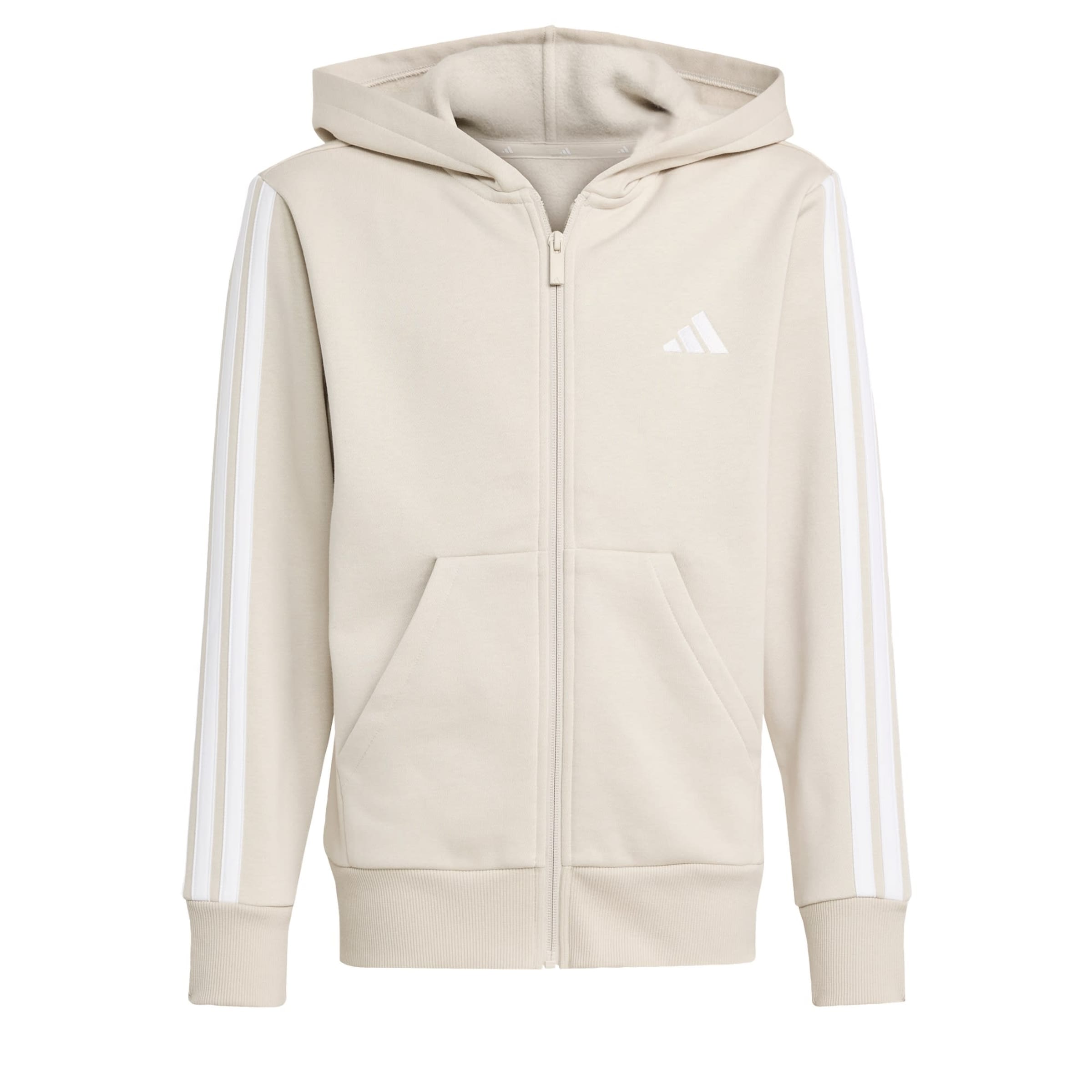 Giacca di felpa sportiva 'Essentials' di ADIDAS SPORTSWEAR in beige: frontale