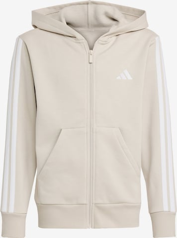 Giacca di felpa sportiva 'Essentials' di ADIDAS SPORTSWEAR in beige: frontale