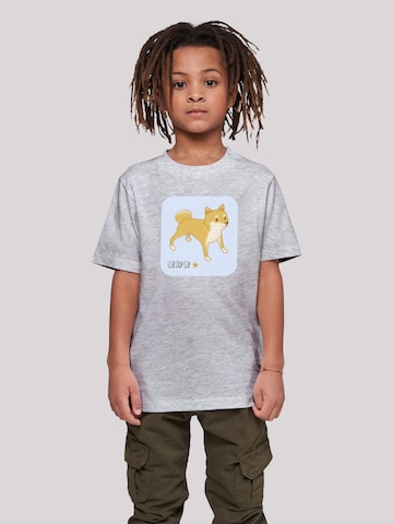 F4NT4STIC Shirt 'Shiba Inu Hund' in Grau: predná strana