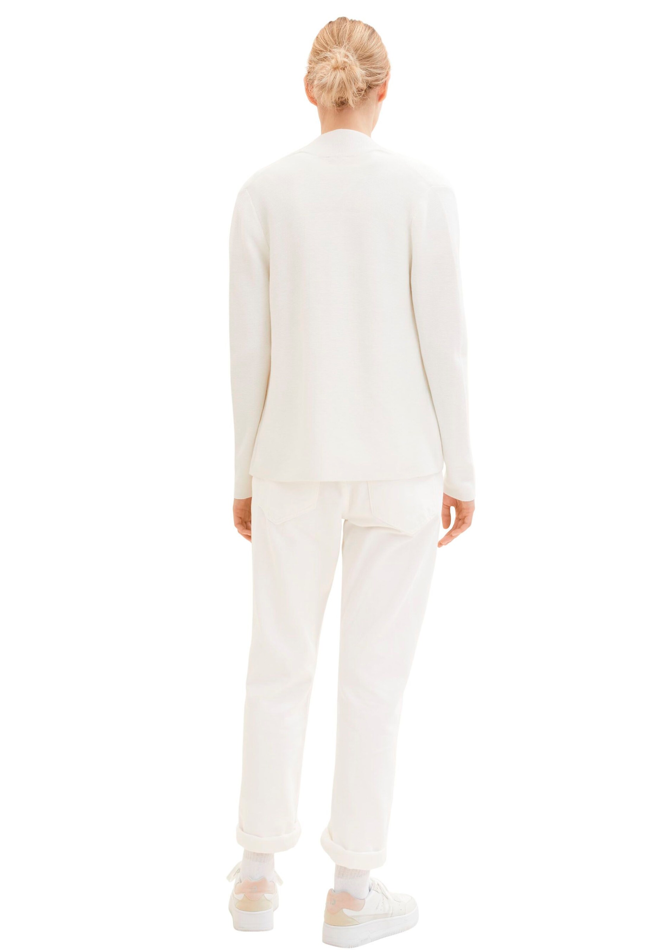 TOM TAILOR Strickjacke in Weiß