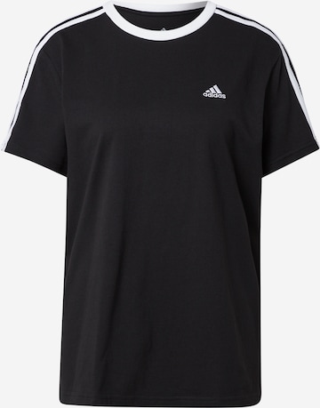 ADIDAS SPORTSWEAR Funkčné tričko 'Essentials 3-Stripes' - Čierna: predná strana