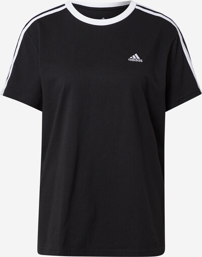 ADIDAS SPORTSWEAR Sportshirt 'Essentials 3-Stripes' in schwarz / weiß, Produktansicht