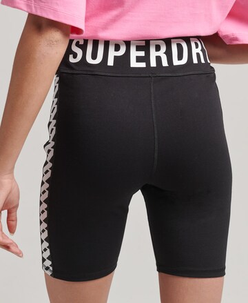 Superdry Skinny Sporthose in Schwarz