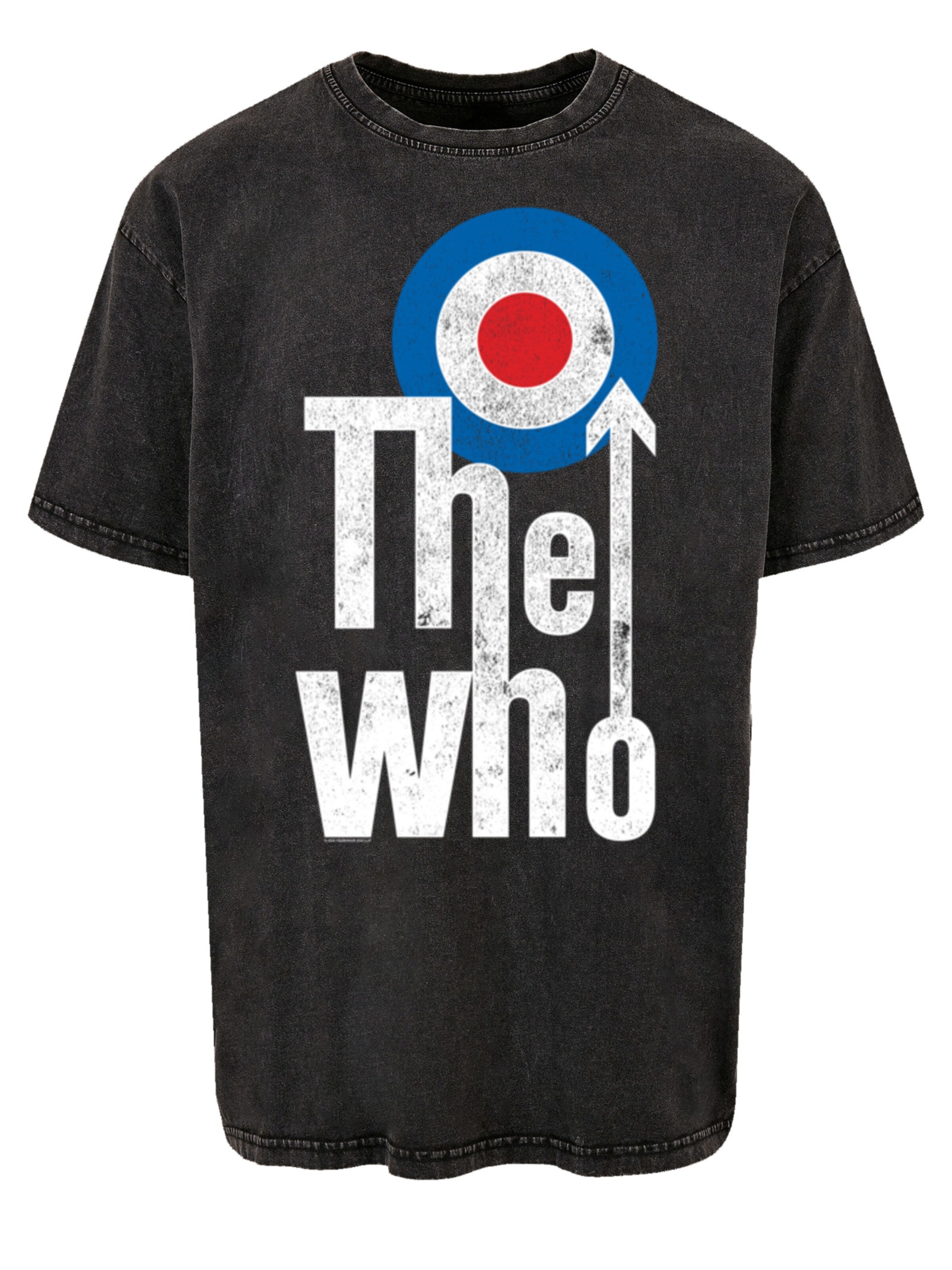 F4NT4STIC Shirt 'The Who' in Zwart: voorkant