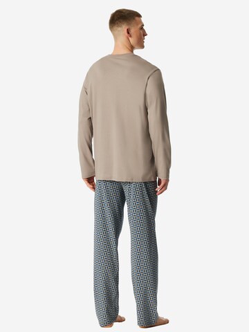 SCHIESSER Pyjama lang 'Comfort Nightwear' in Braun