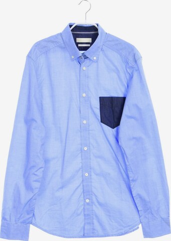 DIESEL Button Up Shirt in L in Blue: front