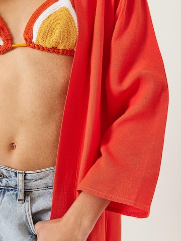 Bianco Lucci Kimono in Orange