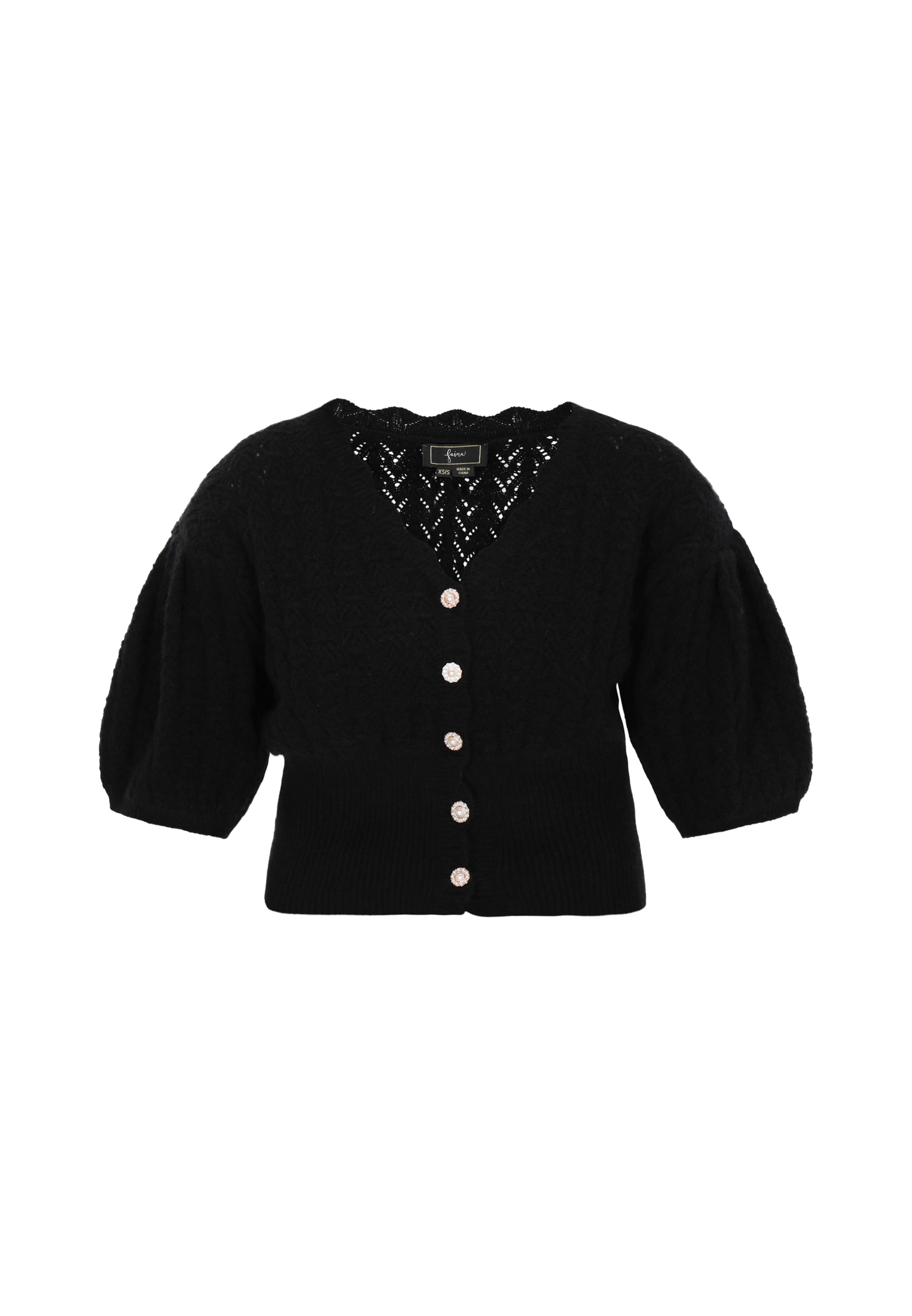 faina - Casaco de malha em preto: frente