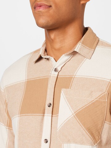 JACK & JONES Regular fit Button Up Shirt 'OWEN' in Beige