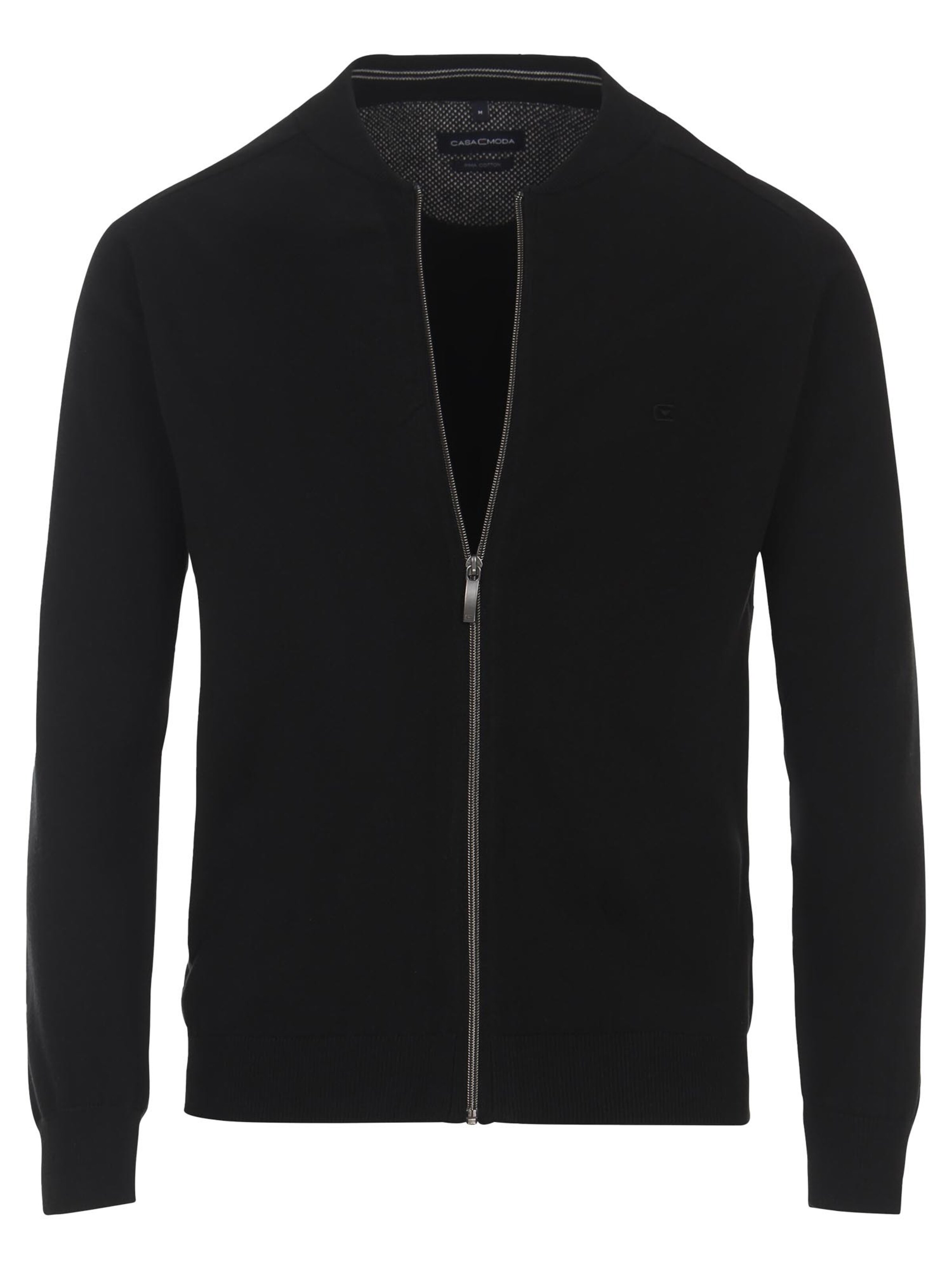 CASAMODA Strickjacke 'Basic'‌‌‌‌‌ in Schwarz: Vorderseite