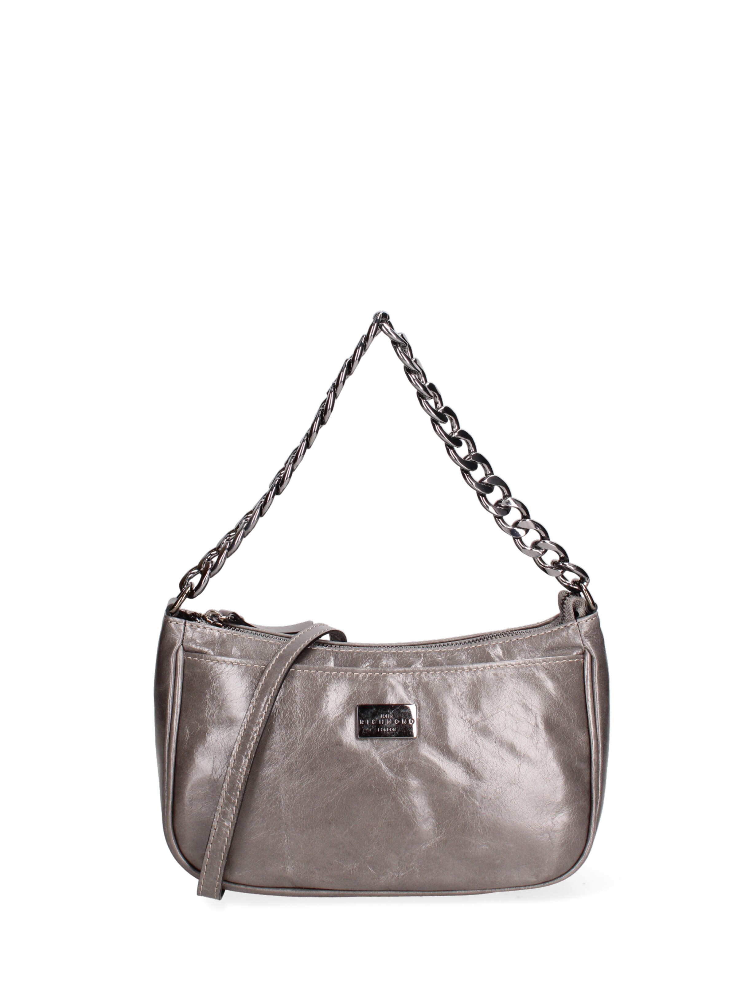 Borsa a spalla di John Richmond in grigio: frontale