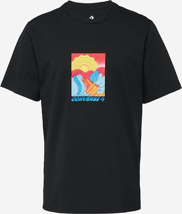 CONVERSE - Camiseta 'LAYERS OF EARTH' en negro: frente