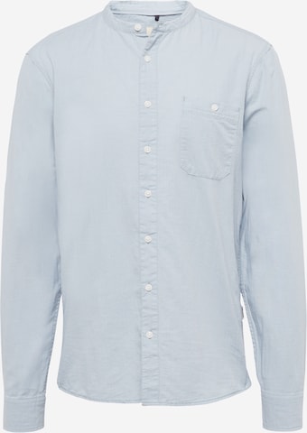 Coupe slim Chemise BLEND en bleu : devant