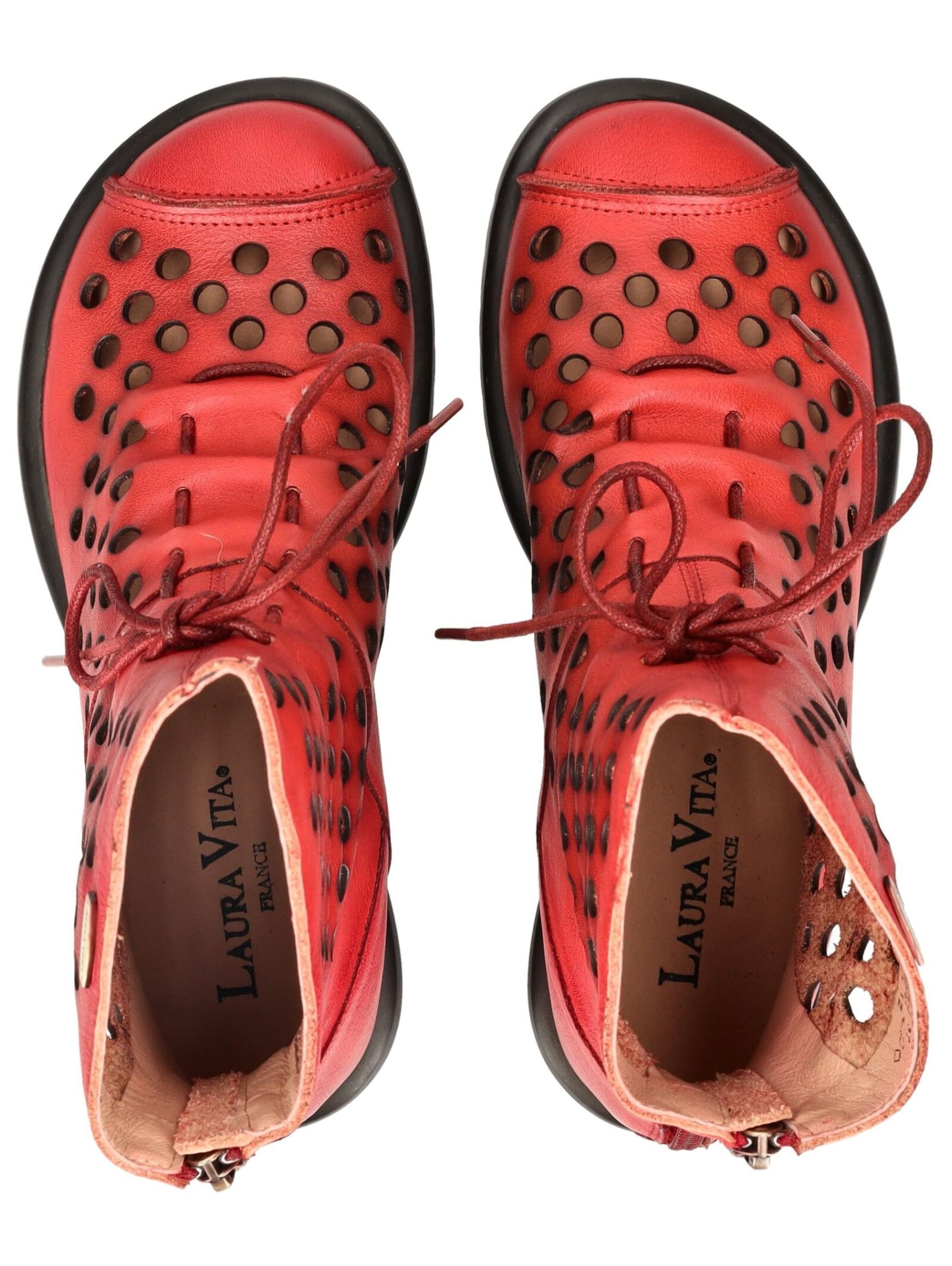 Stivaletto stringato di Laura Vita in rosso