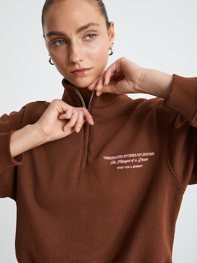 Grimelange Sweatshirt in schoko / rosa, Produktansicht