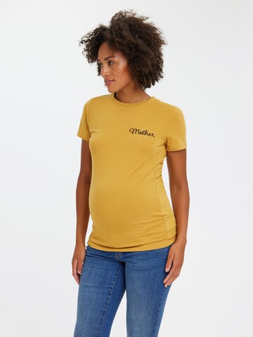 MAMALICIOUS - Camiseta 'CAMILA' en amarillo: frente