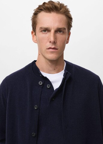 MANGO MAN Knit Cardigan 'Renzob' in Blue