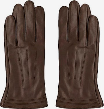 J. Jayz Full Finger Gloves in Brown: front