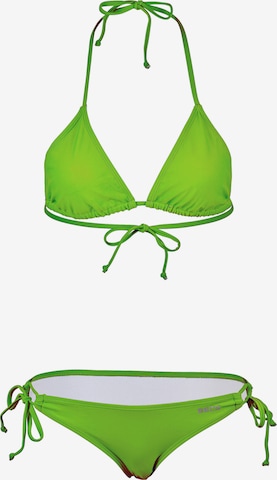 BECO the world of aquasports Triangle Bikini in Green: front
