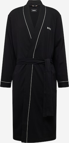 BOSS Black - Albornoz largo 'Xmas Kimono' en negro: frente