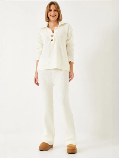 Bianco Lucci Hausanzug 'Zweiteiliges Set'‌‌‌‌‌‌‌‌‌‌ in S-M in beige, Produktansicht