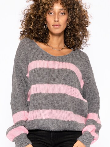 SASSYCLASSY Oversized trui in Grijs: voorkant