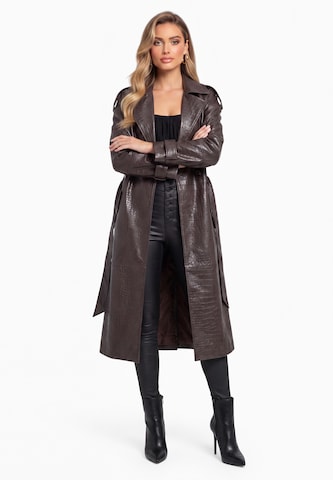 Manteau mi-saison faina en bleu : devant