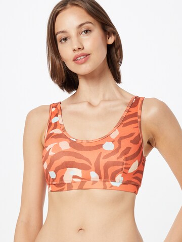 Warehouse Bralette Bikini Top in Orange: front