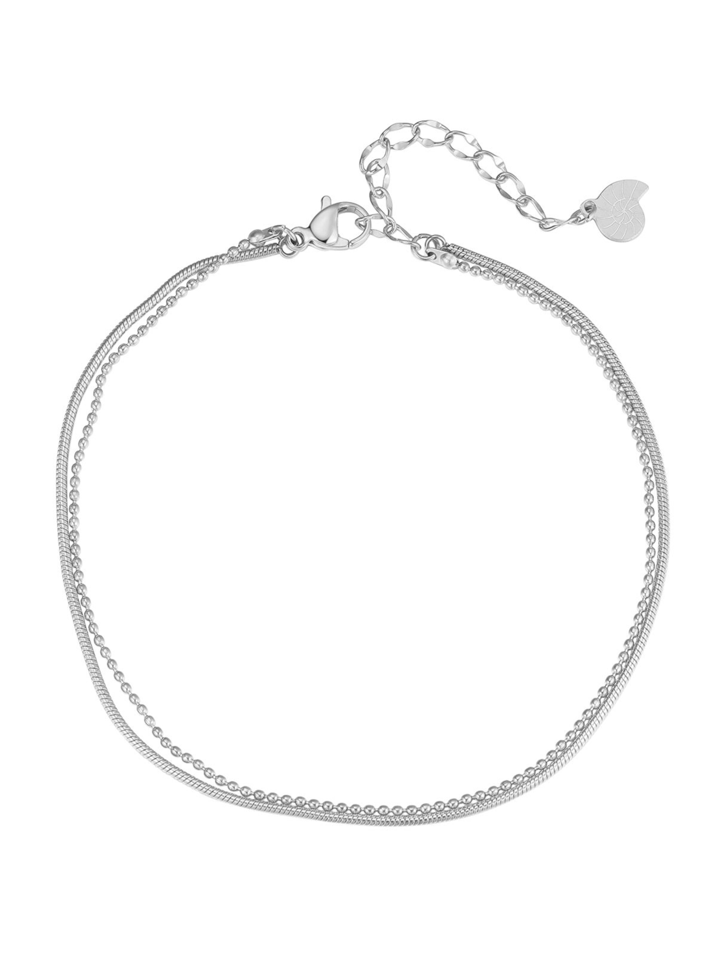 Gioiello per i piedi 'Shoreline' di Hey Happiness in argento: frontale