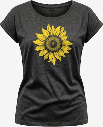 MAKAYA Shirt 'Sonnenblume' in Grey: front