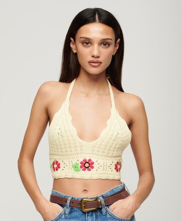 Bustier Tops en tricot Superdry en jaune : devant