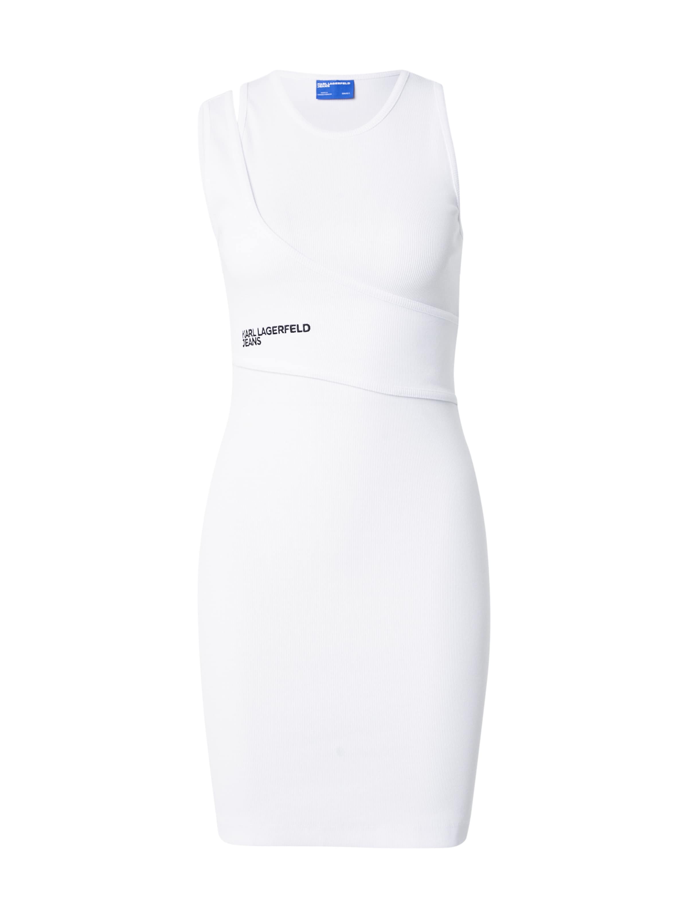 KARL LAGERFELD JEANS Платье в Белый: спереди