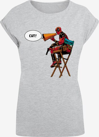 ABSOLUTE CULT T-Shirt 'Deadpool - Directors Chair' in Grau: predná strana