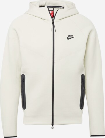 Nike Sportswear Jopa na zadrgo 'TCH FLC' | bela barva: sprednja stran