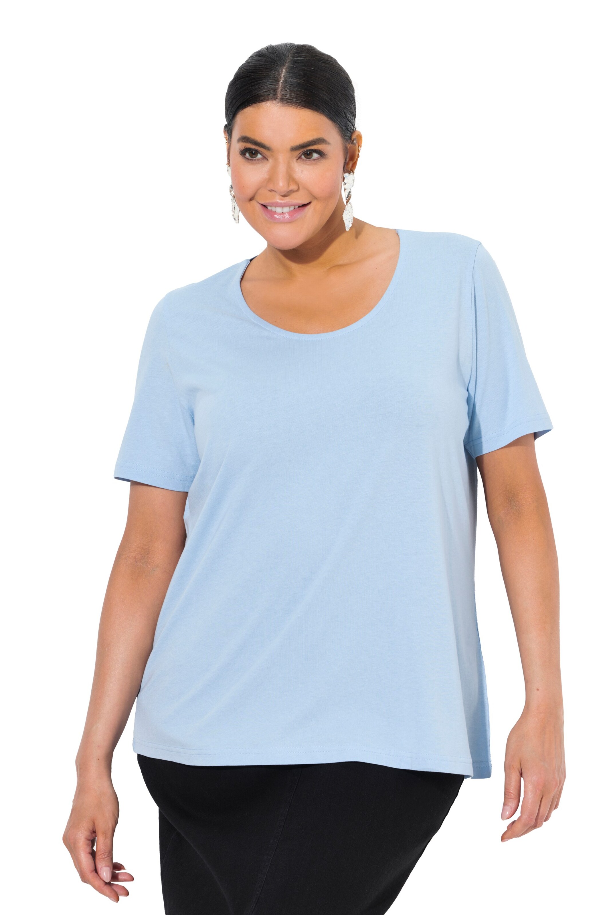 Ulla Popken T-Shirt in Blau: Vorderseite