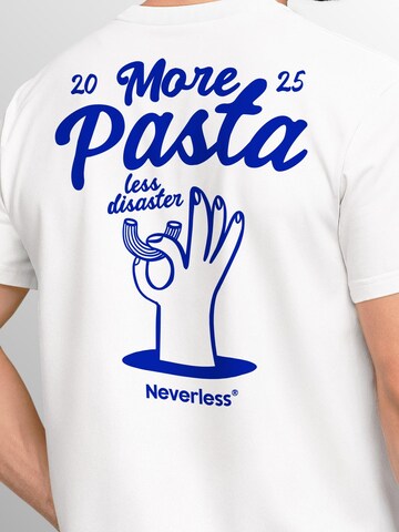 Neverless Shirt 'More Pasta'‌‌‌‌‌ in Weiß