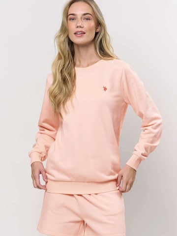 U.S. POLO ASSN. Trui ' Helen ' in Roze: voorkant