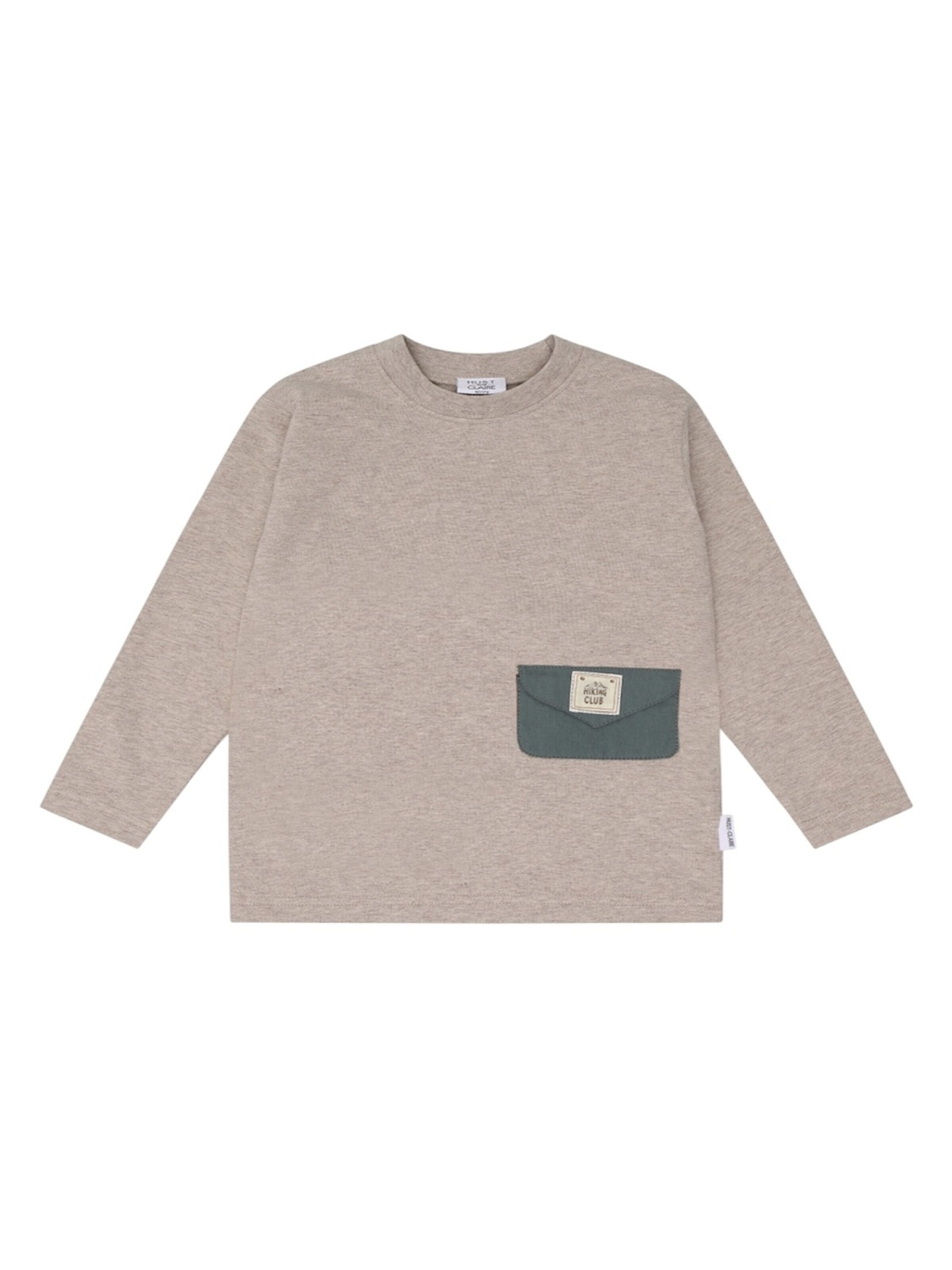 Hust & Claire Shirt 'Hust & Claire Langarmshirt HCAnton Backpack'‌‌‌‌‌‌‌‌‌ in Beige: Vorderseite