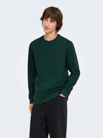 Felpa di Only & Sons in verde: frontale