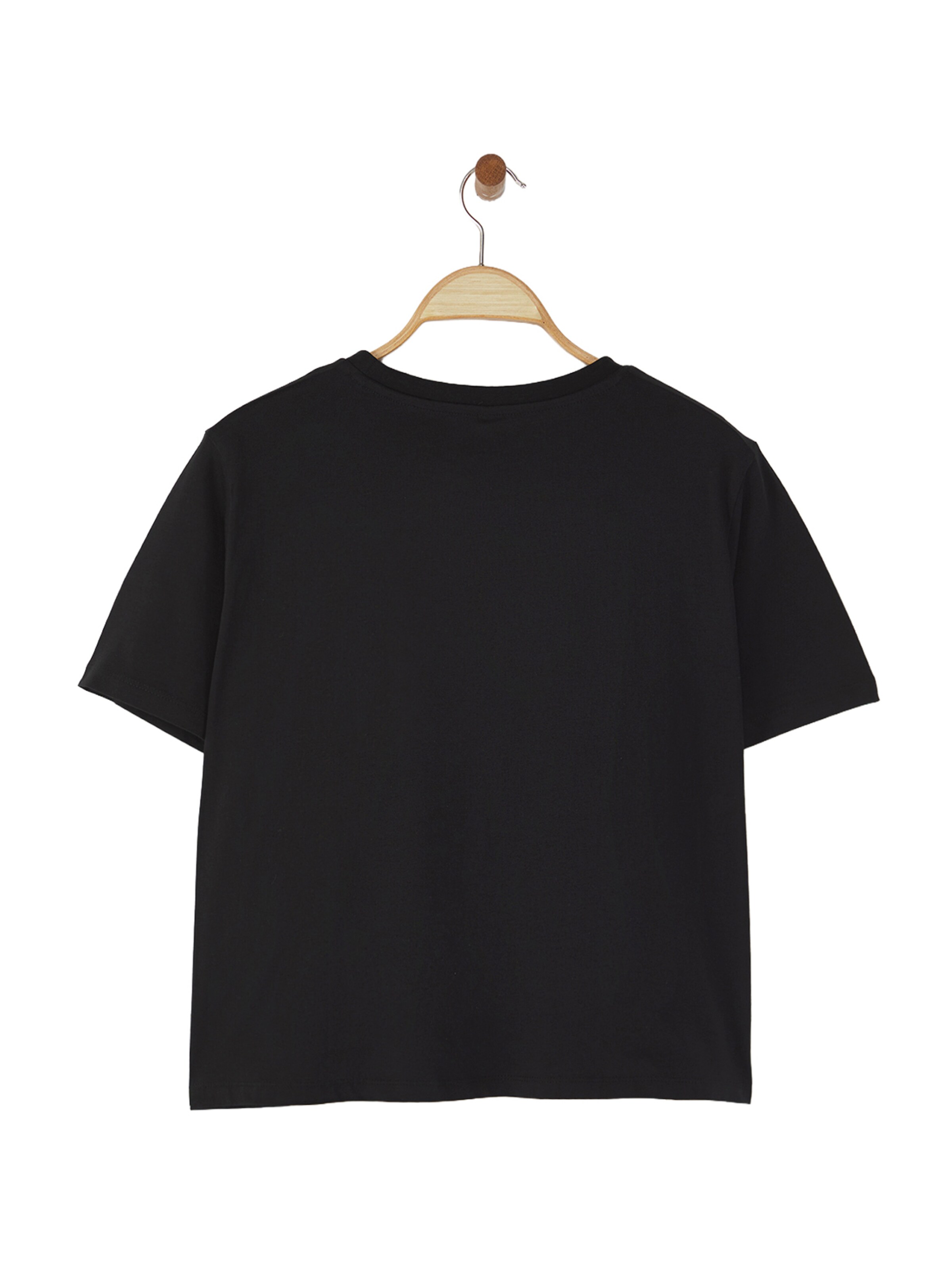 melns Trendyol Curve T-Krekls