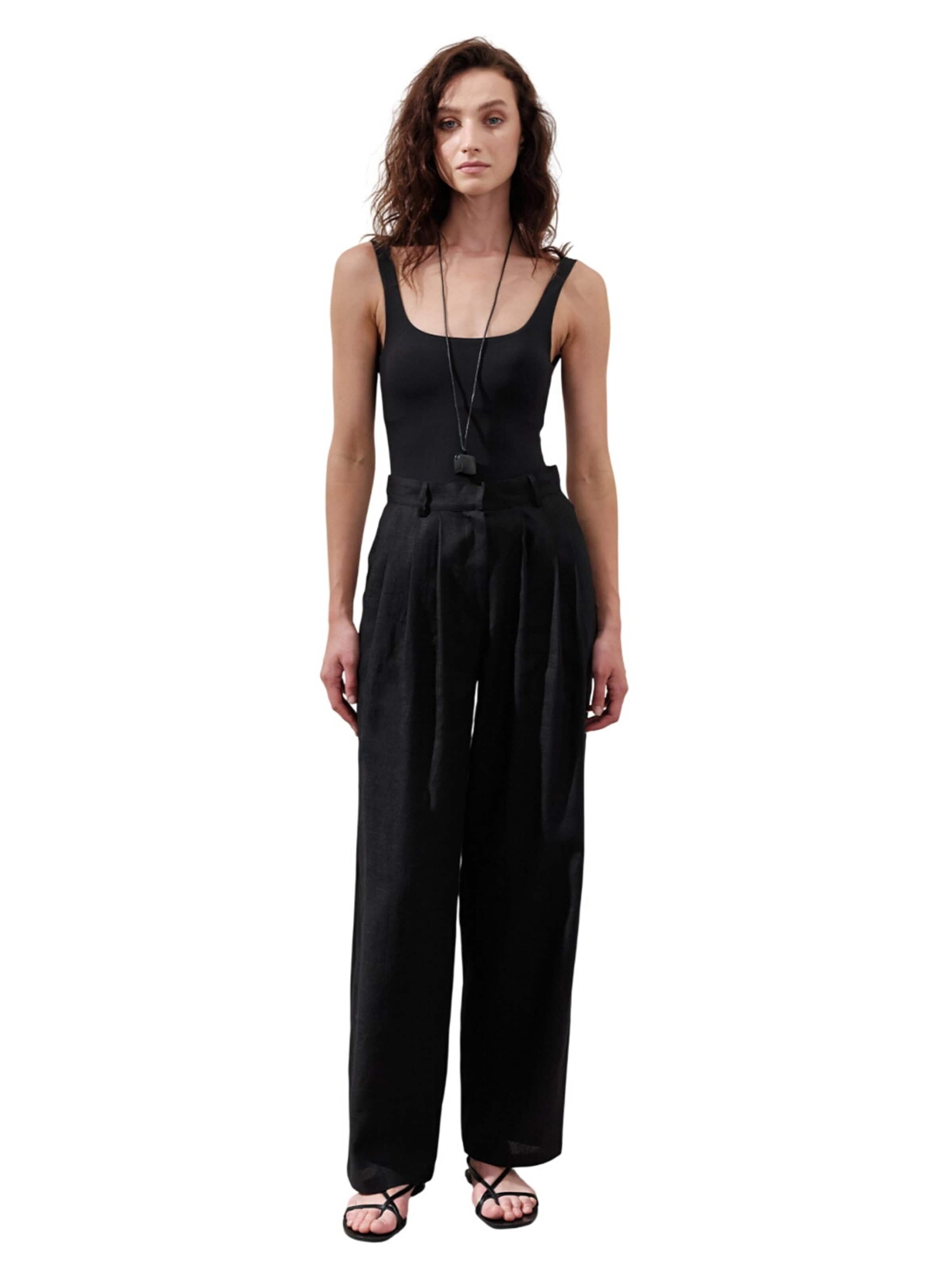 MANUKA Regular Broek in Zwart