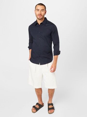 MEXX Regular fit Button Up Shirt 'BOB' in Blue