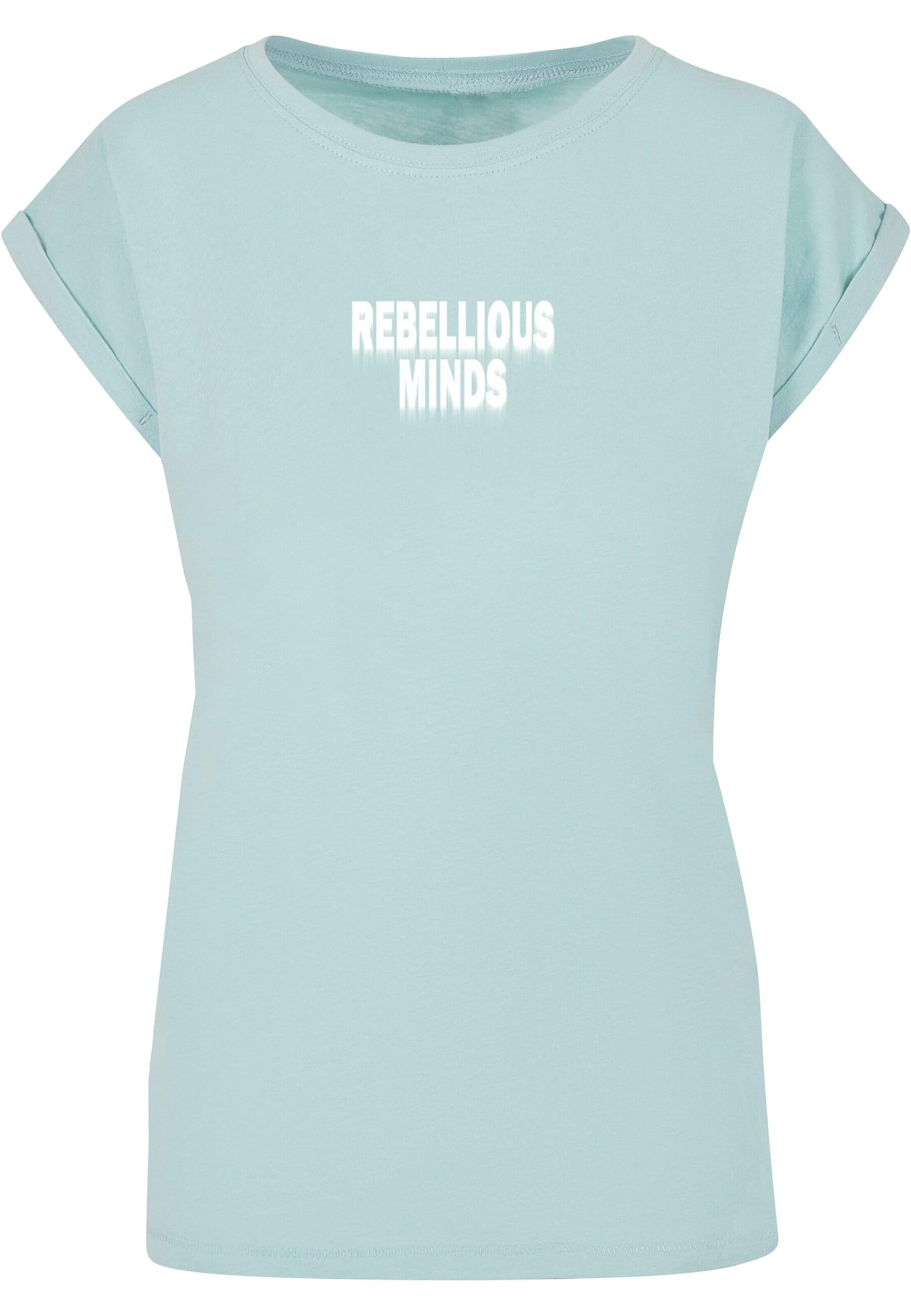 Merchcode Koszulka 'Rebellious Minds' w kolorze niebieski: przód